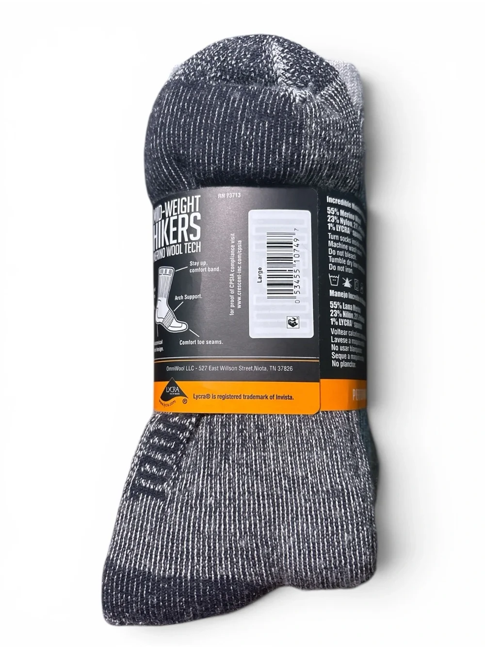 Omni Wool - Wool Tech Men's Crew Socks - 3 Pack